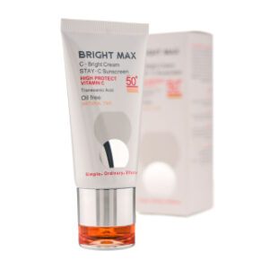 کرم ضد آفتاب ویتامین سی برایت مکس spf 50 با رنگ طبیعی