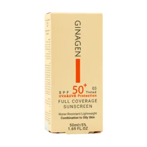کرم ضد آفتاب 03 فول کاور spf 50 چرب تا مختلط ژیناژن 50میل