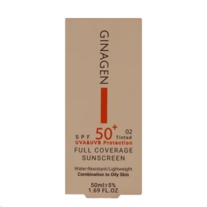 کرم ضد آفتاب 02 فول کاور spf 50 چرب تا مختلط ژیناژن 50میل