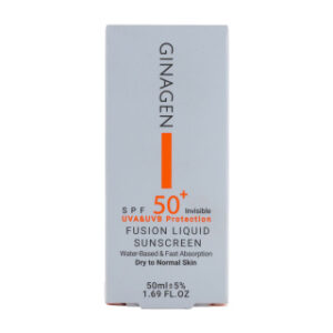 کرم ضد آفتاب بی رنگ فیوژن واتر SPF 50 خشک تا نرمال ژیناژن 50 میل